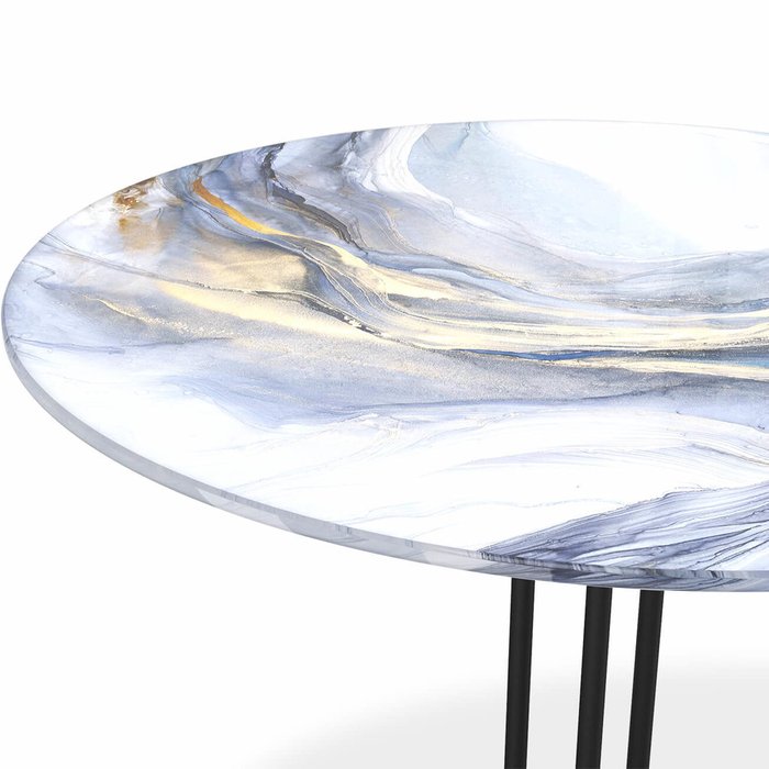 Кофейный стол Cosmic бело-синего цвета - лучшие Кофейные столики в INMYROOM
