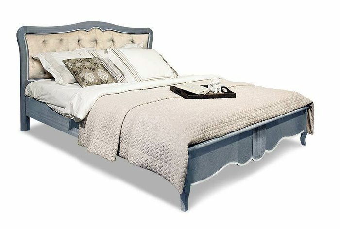 Кровать Katrin 160x200 серого цвета 
