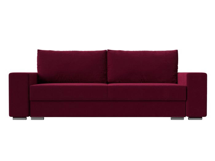 Прямой диван-кровать Дрезден бордового цвета - купить Прямые диваны по цене 54999.0
