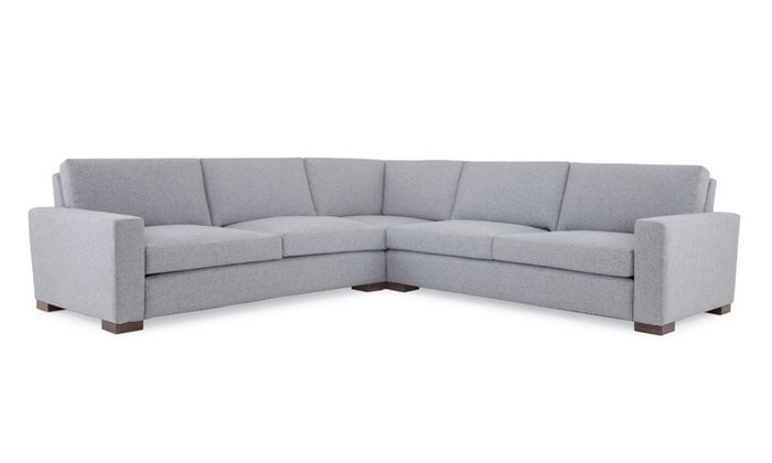 Модульный угловой диван серого цвета