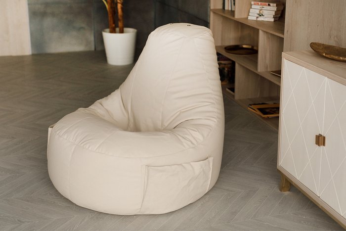 Кресло Комфорт светло-бежевого цвета - купить Бескаркасная мебель по цене 6290.0