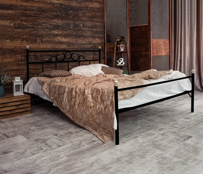Кровать Сандра 160х200 черного цвета - лучшие Кровати для спальни в INMYROOM