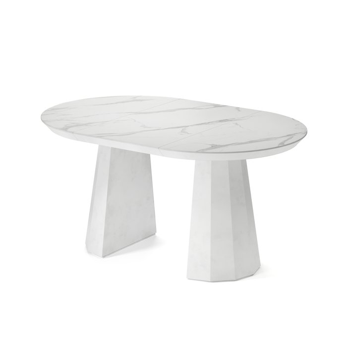 Обеденный стол раздвижной Фаварис белого цвета - купить Обеденные столы по цене 164790.0