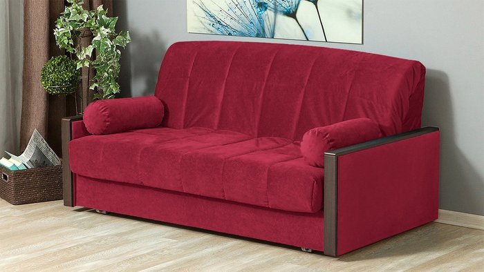 Диван-кровать Росанна красного цвета - купить Прямые диваны по цене 69800.0