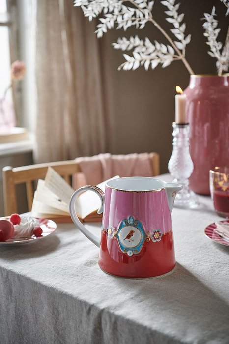 Молочник Medallion красно-розового цвета - лучшие Для чая и кофе в INMYROOM