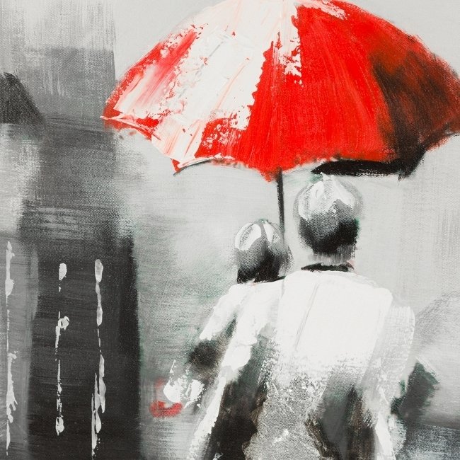 Картина на холсте Красный зонтик - лучшие Картины в INMYROOM