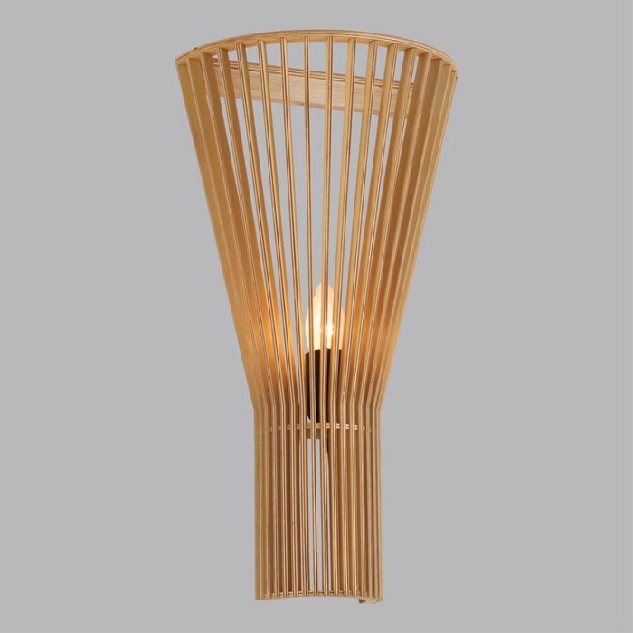 Настенный светильник Gerda 8384/1W (дерево, цвет бежевый) - лучшие Бра и настенные светильники в INMYROOM Настенный светильник Gerda 8384/1W (дерево, цвет бежевый) - лучшие Бра и настенные светильники в INMYROOM