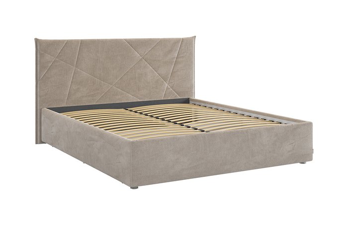 Кровать Квест 160х200 серо-коричневого цвета без подъемного цвета - купить Кровати для спальни по цене 27280.0
