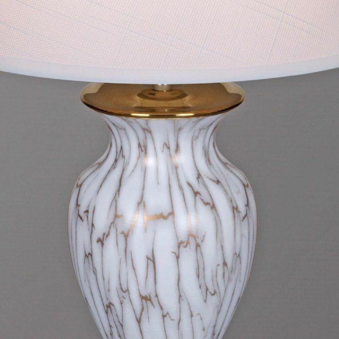 Настольная лампа 30166-0.7-01 (ткань, цвет белый) - лучшие Настольные лампы в INMYROOM