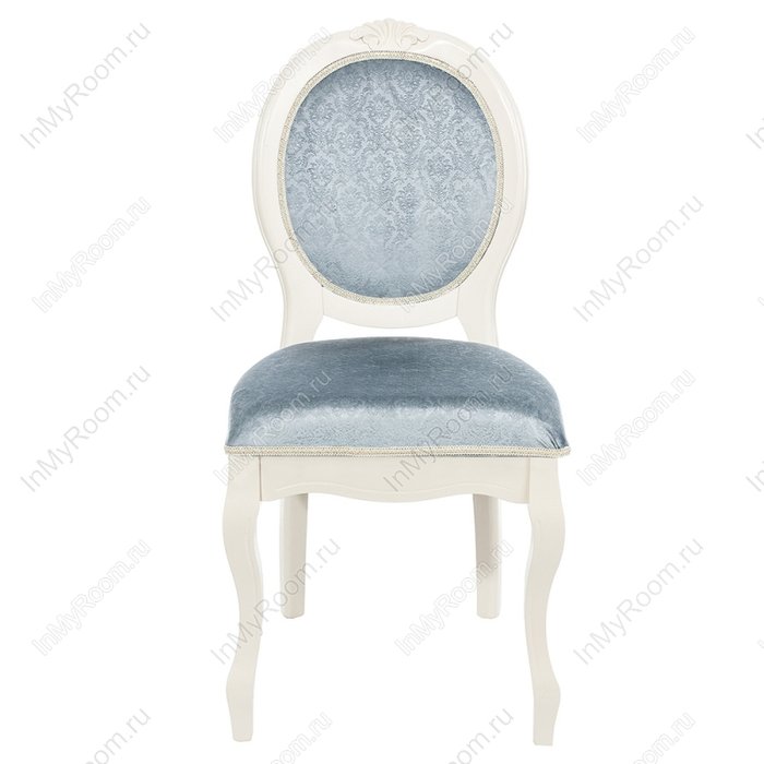 Деревянный стул Pion butter white голубого цвета - купить Обеденные стулья по цене 8360.0