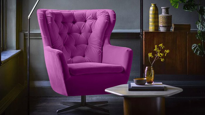Кресло Дерби 2 пурпурного цвета - купить Интерьерные кресла по цене 44700.0