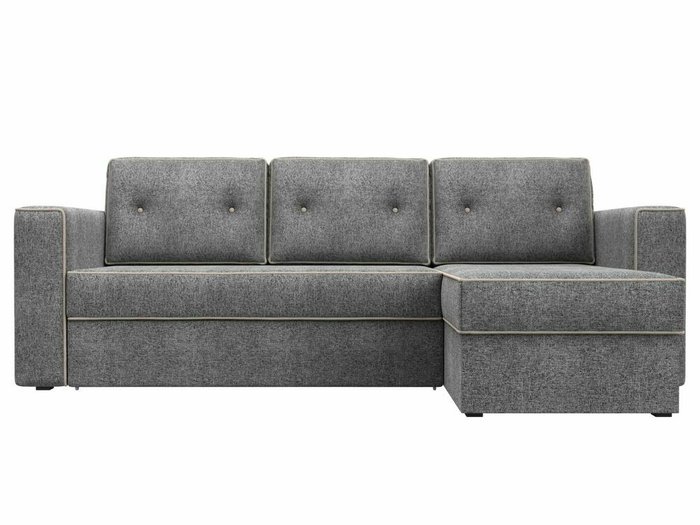 Угловой диван-кровать Принстон серого цвета правый угол - купить Угловые диваны по цене 50999.0