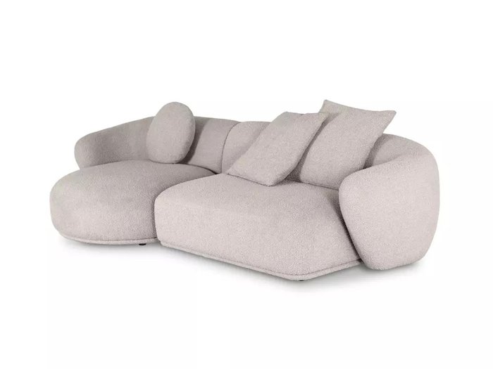 Модульный диван Fabro M светло-бежевого цвета левый - лучшие Прямые диваны в INMYROOM