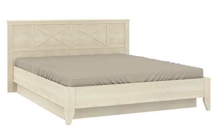 Кровать с подъемным механизмом Кантри 180х200 бежевого цвета - купить Кровати для спальни по цене 69190.0