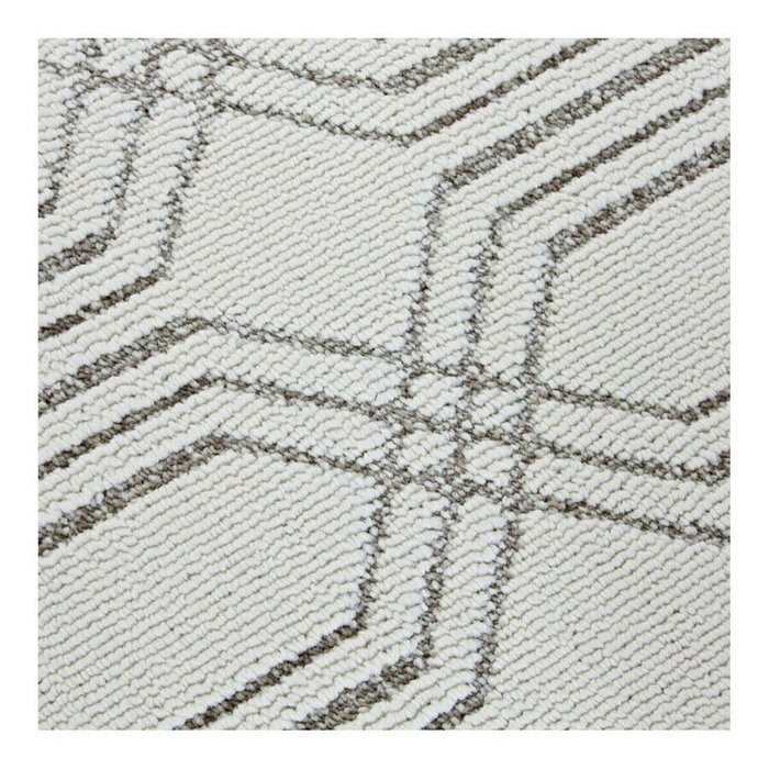 Ковер из полиэстера 120x180 бело-серого цвета - лучшие Ковры в INMYROOM