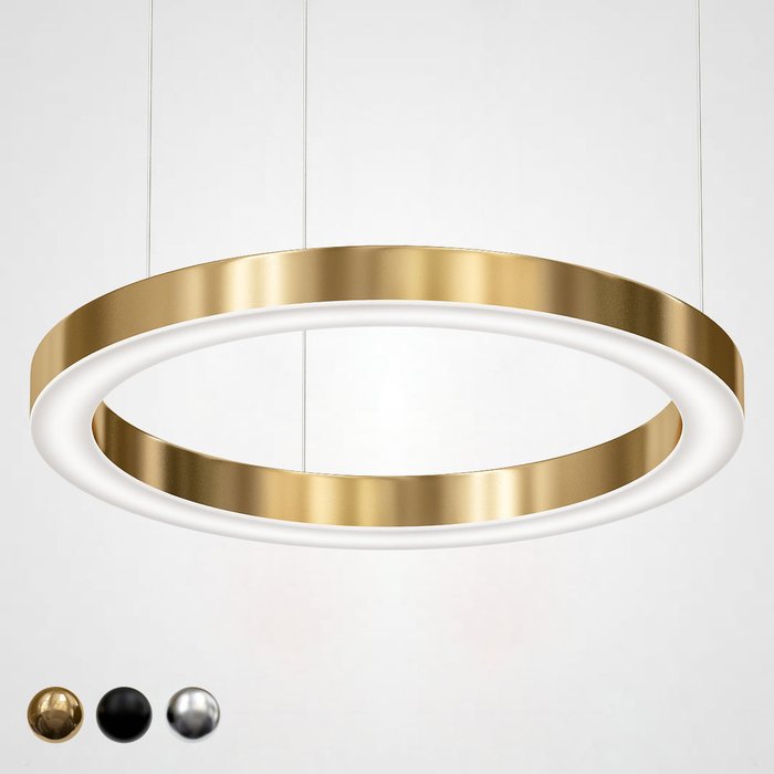 Подвесной светильник Light Ring Horizontal D80 золотого цвета 