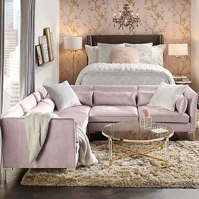 Диван Zara Sectional Blue синего цвета - купить Угловые диваны по цене 263000.0 Диван Zara Sectional Blue синего цвета - купить Угловые диваны по цене 263000.0