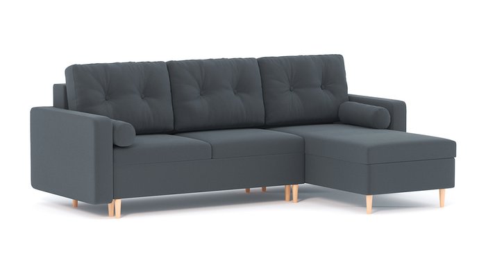 Угловой диван-кровать Палмер серого цвета - купить Угловые диваны по цене 61470.0
