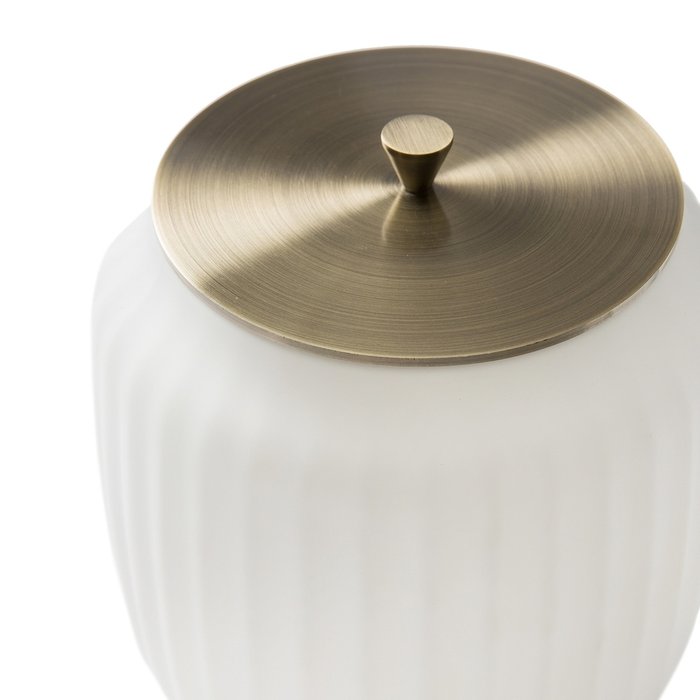 Лампа настольная Canel бело-латунного цвета - купить Настольные лампы по цене 22769.0