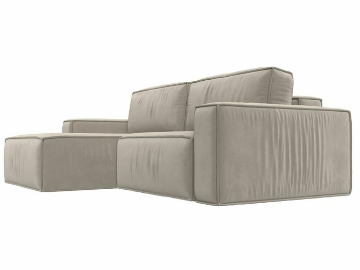 Угловой диван-кровать Прага классик бежевого цвета левый угол - лучшие Угловые диваны в INMYROOM