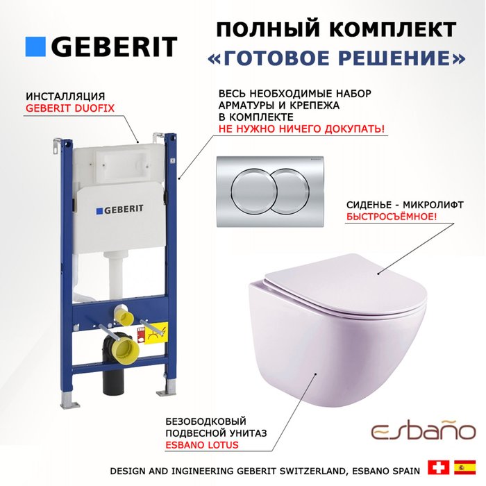 Комплект 3 в 1 инсталляция Duofix