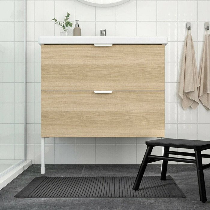 Коврик для ванной, темно-серый, 50х80 см - лучшие Коврики для ванной в INMYROOM