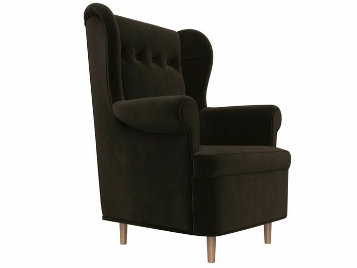 Кресло Торин темно-коричневого цвета - лучшие Интерьерные кресла в INMYROOM