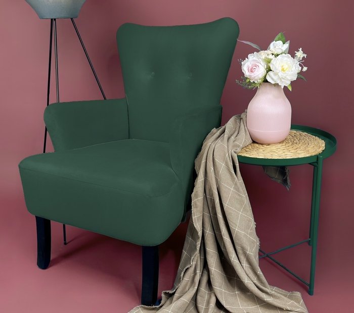 Кресло Остин изумрудного цвета - лучшие Интерьерные кресла в INMYROOM
