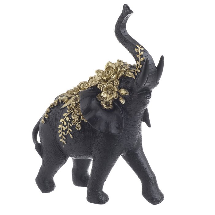 Статуэтка Слон черно-золотого цвета