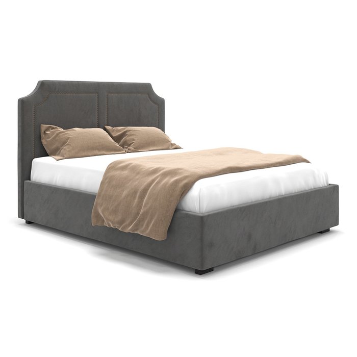  Кровать Kimberly серого цвета 200х200