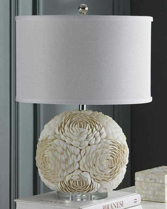 Настольная лампа Алерия с белым абажуром - купить Настольные лампы по цене 20930.0