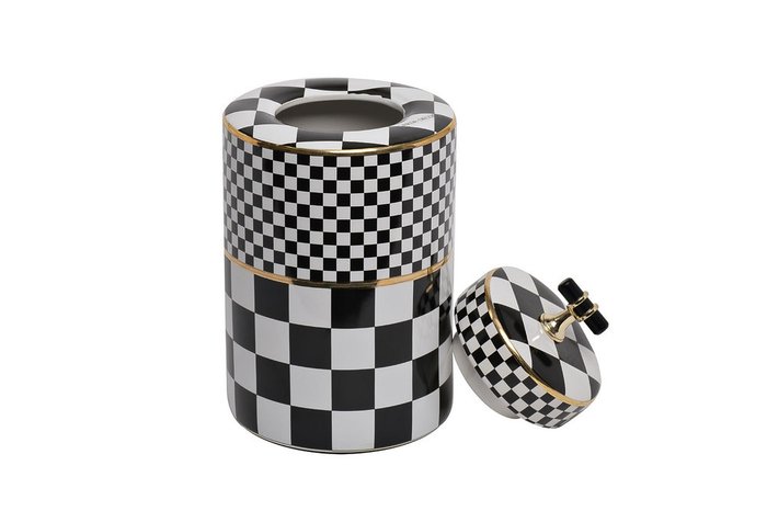  Ваза керамическая Chess с крышкой   - купить Вазы  по цене 7310.0