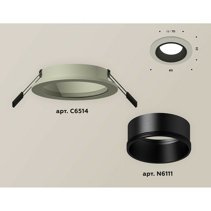 Светильник точечный Ambrella Techno Spot XC6514002 - купить Встраиваемые споты по цене 1404.0