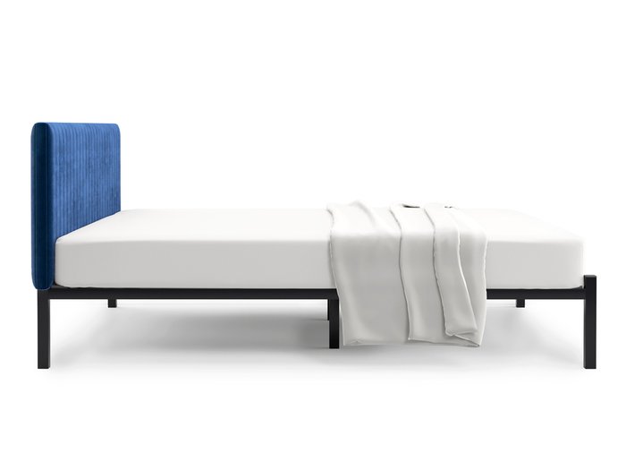 Кровать Лофт Mellisa Steccato 180х200 темно-синего цвета без подъемного механизма - лучшие Кровати для спальни в INMYROOM