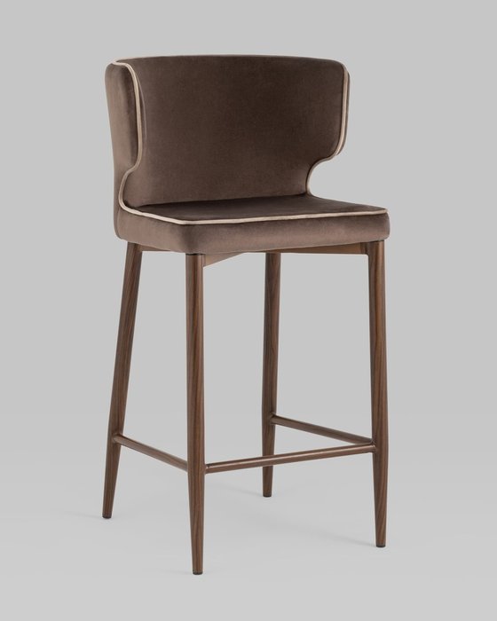 Стул полубарный Матео коричневого цвета - купить Барные стулья по цене 9990.0