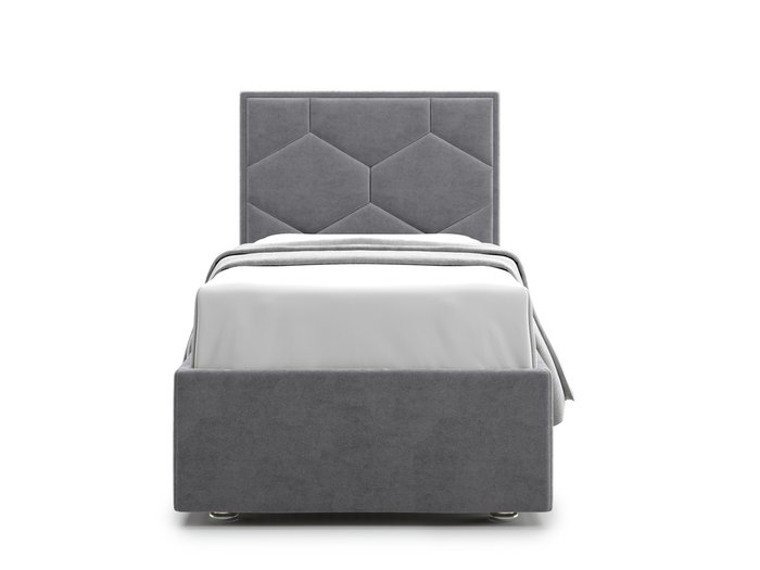 Кровать Premium Milana 4 90х200 серого цвета с подъемным механизмом - купить Кровати для спальни по цене 60700.0