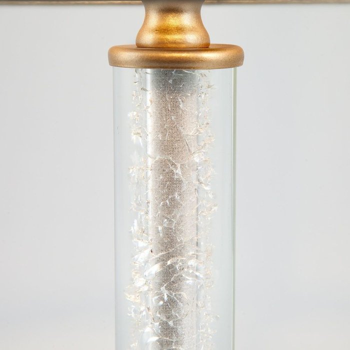 Настольная лампа с абажуром 01075/1 перламутровое золото Alcamo - лучшие Настольные лампы в INMYROOM