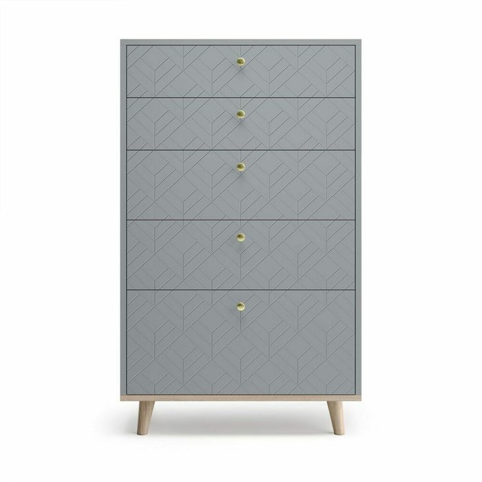 Высокий комод Twin TW024 серого цвета - купить Комоды по цене 91500.0 Высокий комод Twin TW024 серого цвета - купить Комоды по цене 91500.0