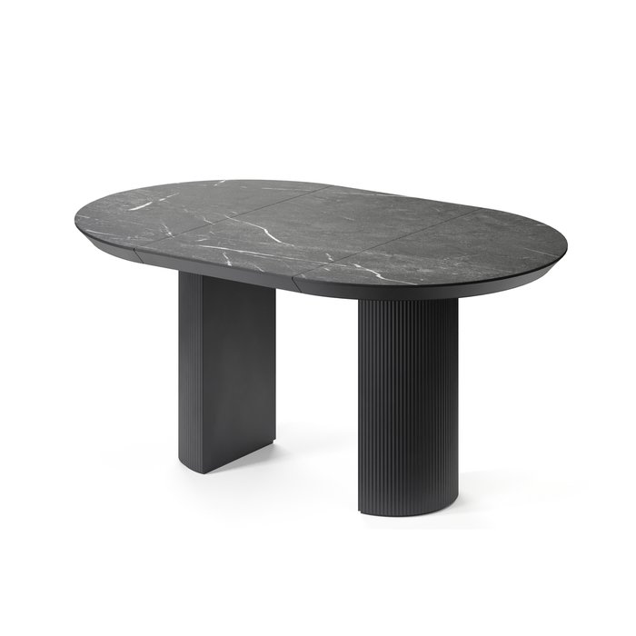 Обеденный стол раздвижной Вега М черного цвета - купить Обеденные столы по цене 128285.0