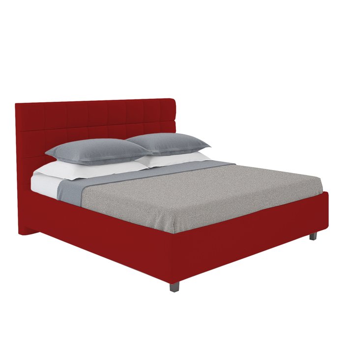 Кровать Wales Велюр Красный 180х200 - купить Кровати для спальни по цене 102000.0