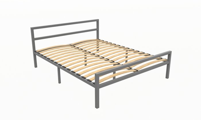 Кровать Наргиз 90х200 серого цвета - купить Кровати для спальни по цене 14410.0