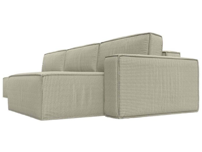 Угловой диван-кровать Прага модерн лонг серо-бежевого цвета правый угол - лучшие Угловые диваны в INMYROOM