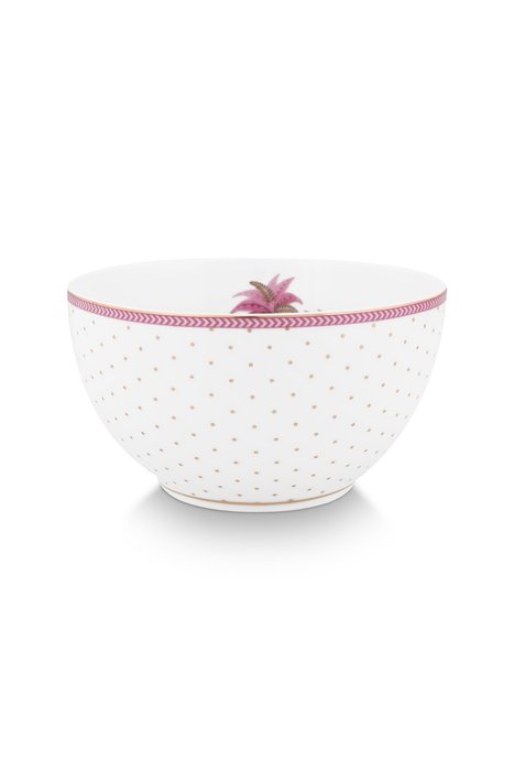 Набор из двух пиал Jolie Dots Gold Pink белого цвета - купить Тарелки по цене 5219.0 Набор из двух пиал Jolie Dots Gold Pink белого цвета - купить Тарелки по цене 5219.0