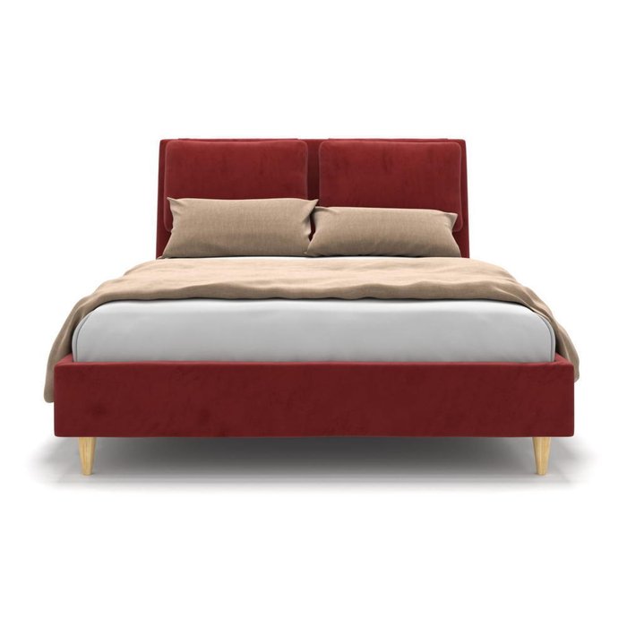 Кровать Parc на ножках красная 180х200 - лучшие Кровати для спальни в INMYROOM