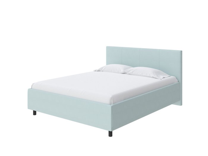Кровать Como Veda 3 160х190 голубого цвета (экокожа)