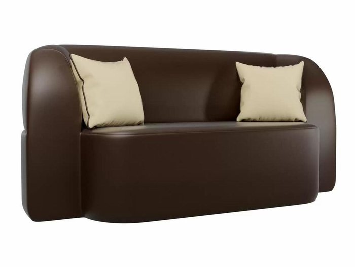 Диван-кровать Томас коричневого цвета (экокожа)