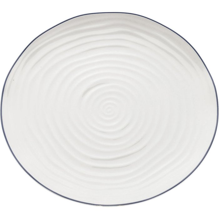 Тарелка Swirl M белого цвета