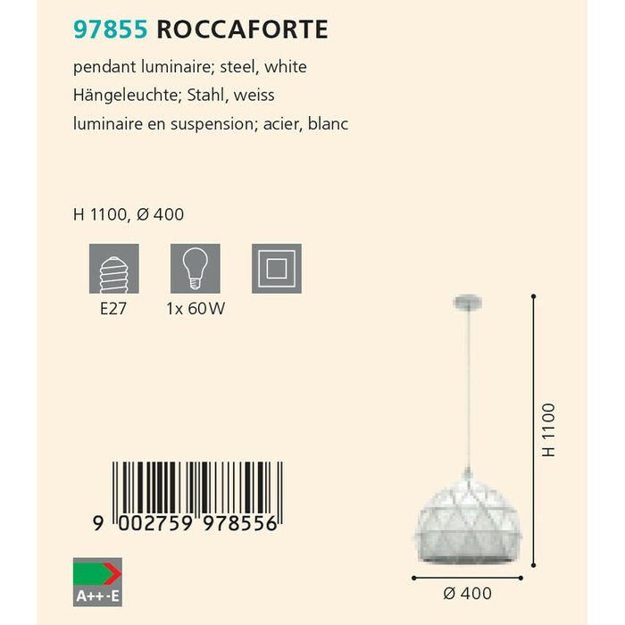 Люстра Eglo Roccaforte 97855 - лучшие Подвесные светильники в INMYROOM