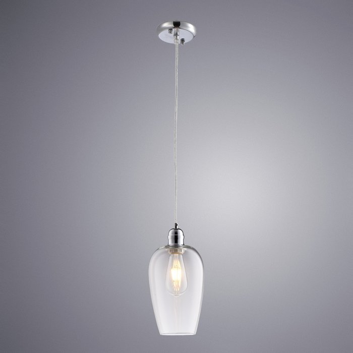 Подвесной светильник с плафоном из стекла  - купить Подвесные светильники по цене 2080.0