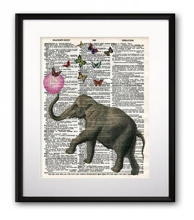 Постер Elephant and Balloon А4 на бумаге Постер Elephant and Balloon А4 на бумаге